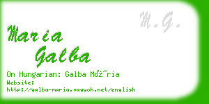 maria galba business card